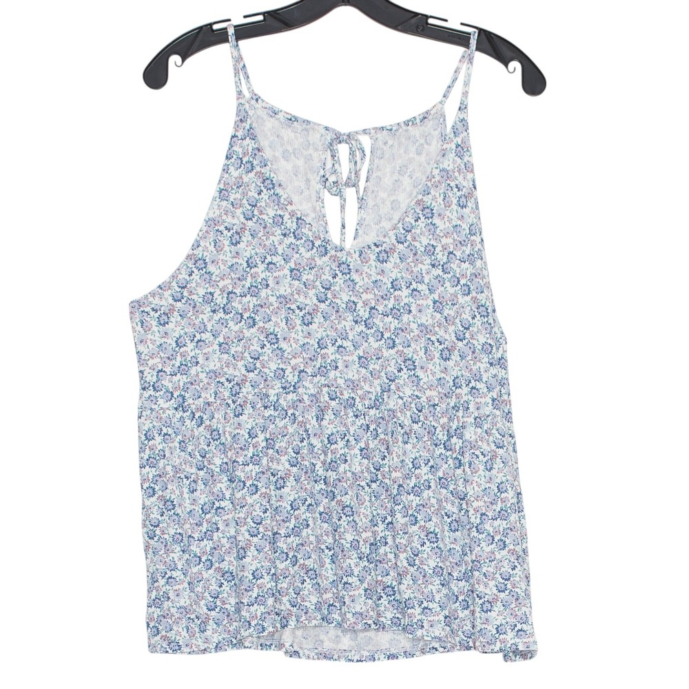 NWT American Eagle Top Soft Sexy Rib Boho Cottagecore Summer Lolita Floral Large